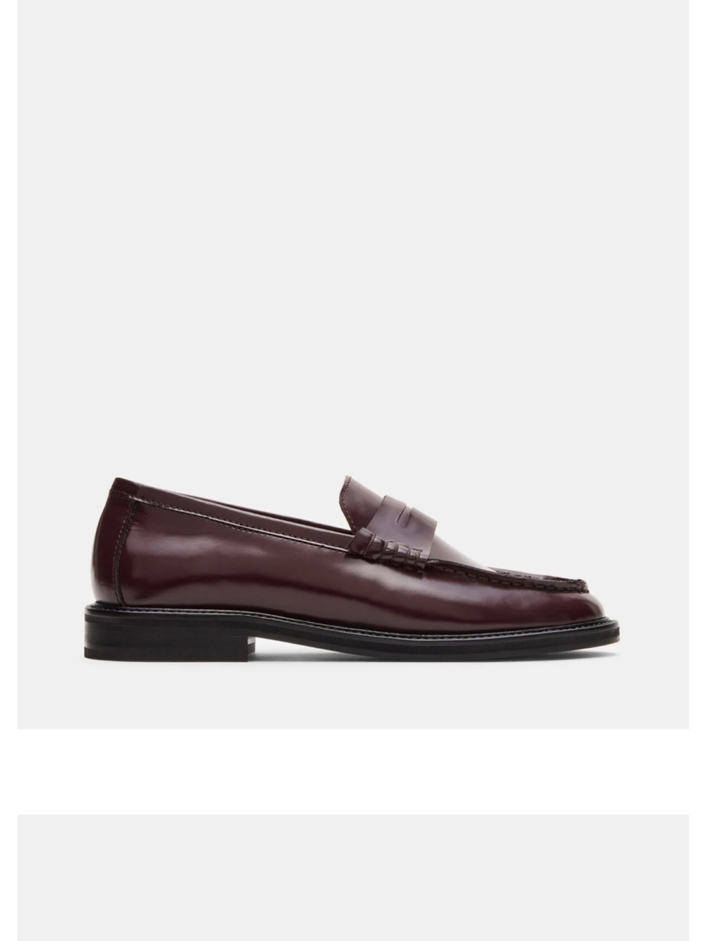 Steve Madden Women's Burgundy Patent Penny Loafers